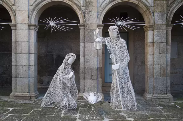 Antigo Paço Episcopal e Seminário - Pátio do conjunto arquitetónico, em altura de Natal (foto de 2020)